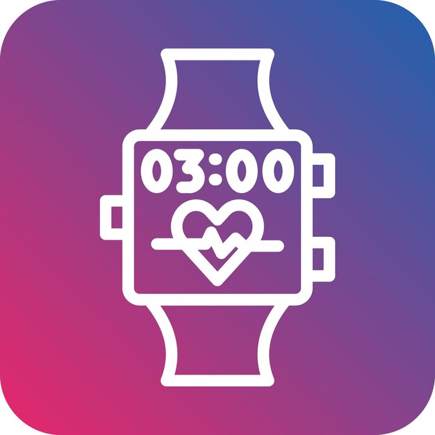 Diseño vectorial del estilo del icono del reloj inteligente