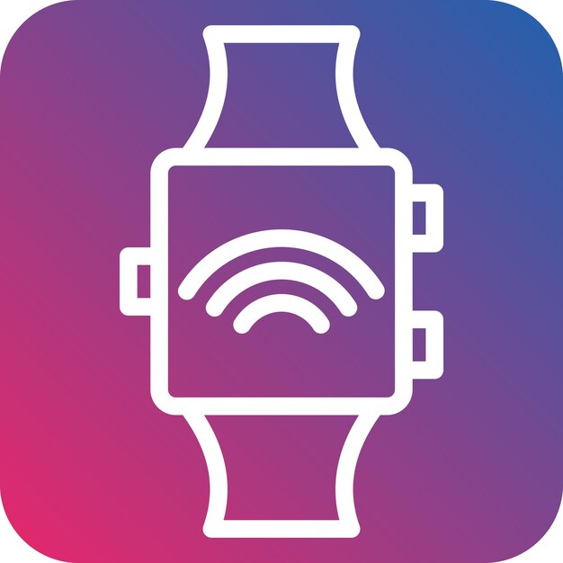 Diseño vectorial del estilo del icono del reloj inteligente