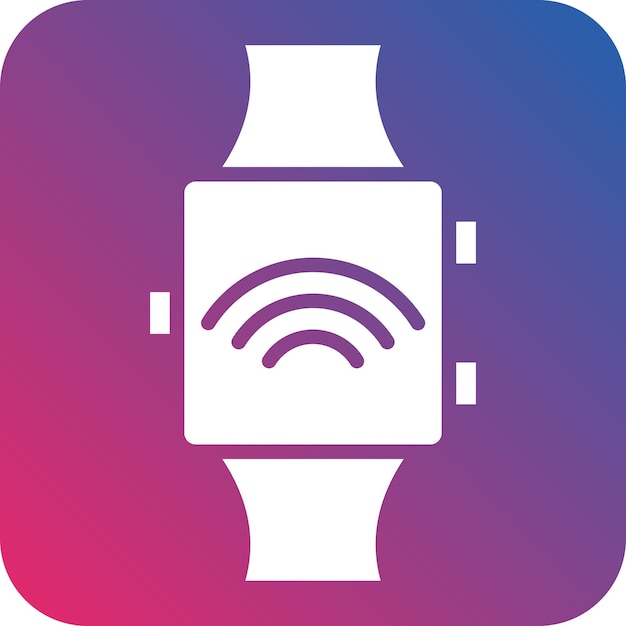 Diseño vectorial del estilo del icono del reloj inteligente