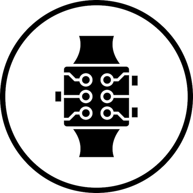 Diseño vectorial del estilo del icono del reloj inteligente