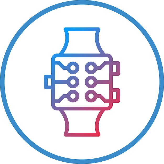 Diseño vectorial del estilo del icono del reloj inteligente