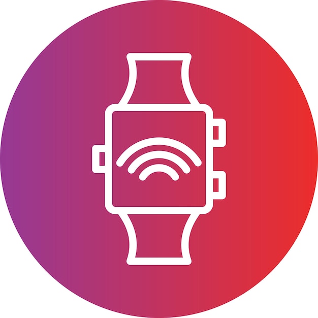 Diseño vectorial del estilo del icono del reloj inteligente