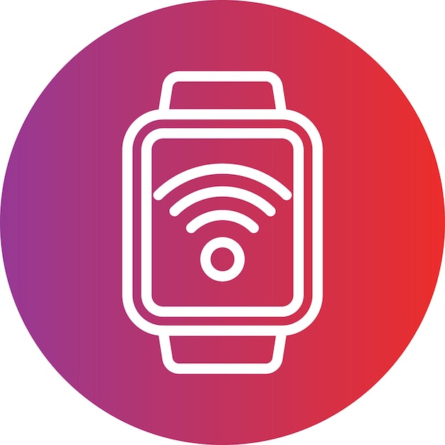 Diseño vectorial del estilo del icono del reloj inteligente