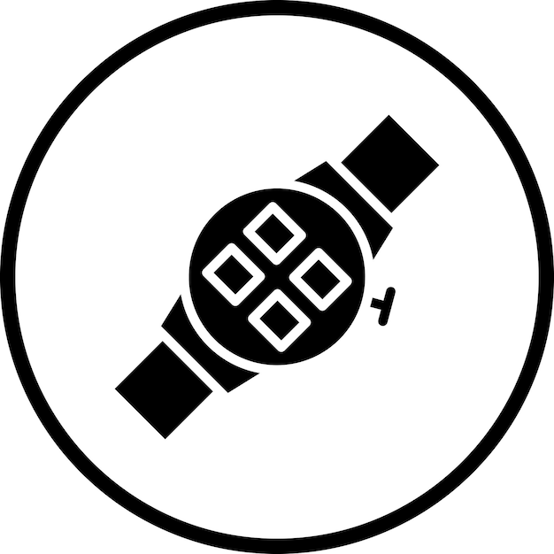 Diseño vectorial del estilo del icono del reloj inteligente
