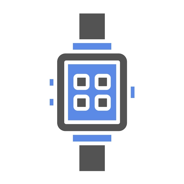 Diseño vectorial del estilo del icono del reloj inteligente