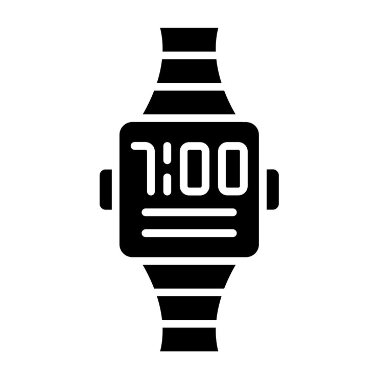 Vector diseño vectorial del estilo del icono del reloj inteligente