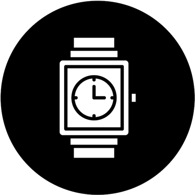 Diseño vectorial del estilo del icono del reloj inteligente