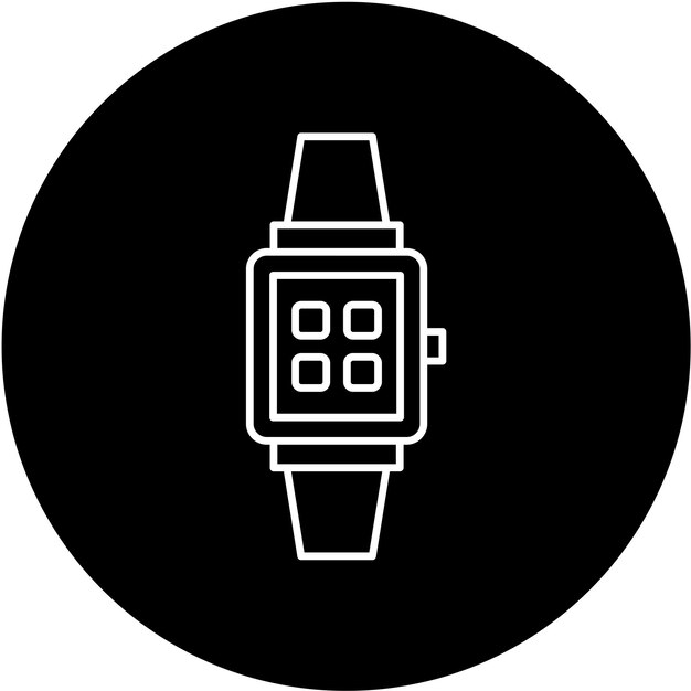 Diseño vectorial del estilo del icono del reloj inteligente