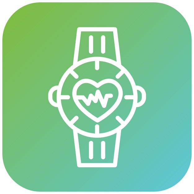 Diseño vectorial Estilo del icono del reloj médico