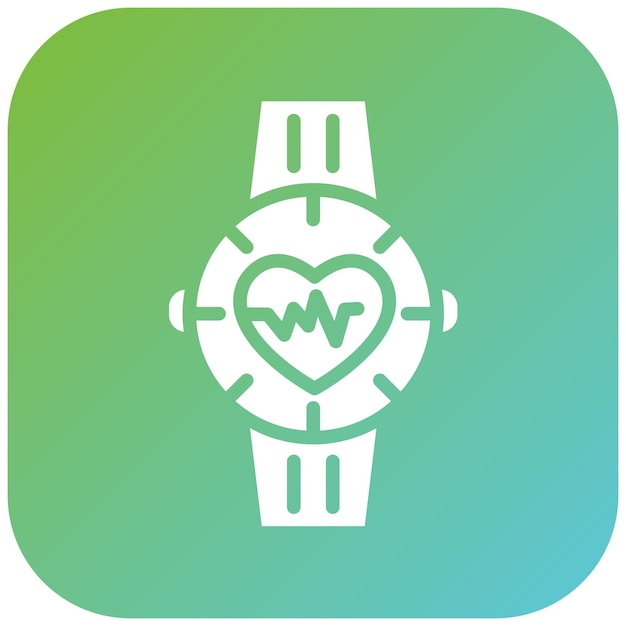 Diseño vectorial Estilo del icono del reloj médico