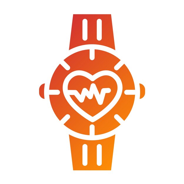 Diseño vectorial Estilo del icono del reloj médico