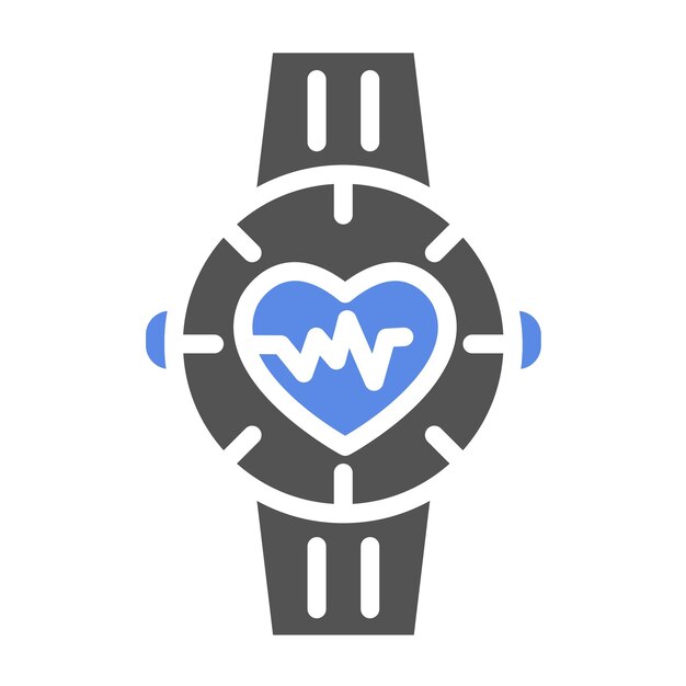 Diseño vectorial Estilo del icono del reloj médico
