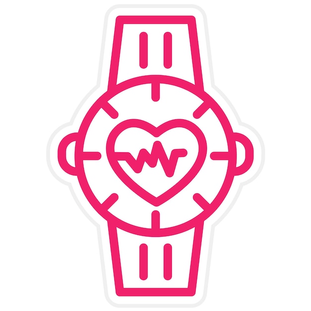 Diseño vectorial Estilo del icono del reloj médico