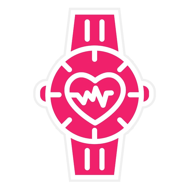 Diseño vectorial Estilo del icono del reloj médico