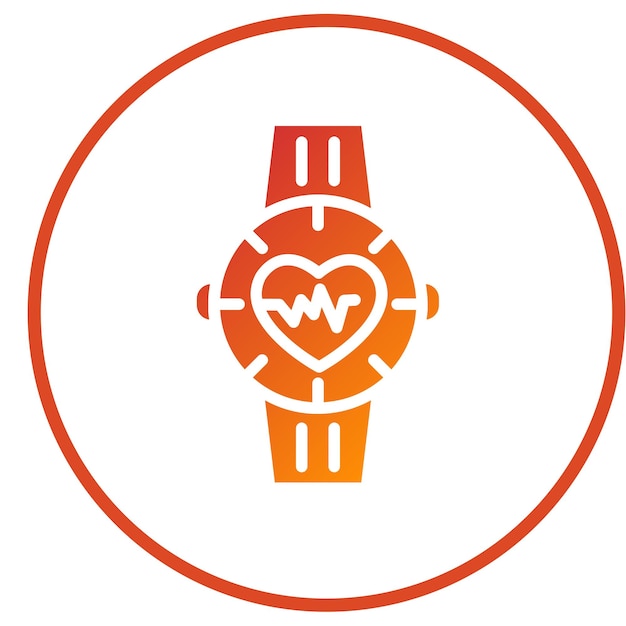 Diseño vectorial Estilo del icono del reloj médico