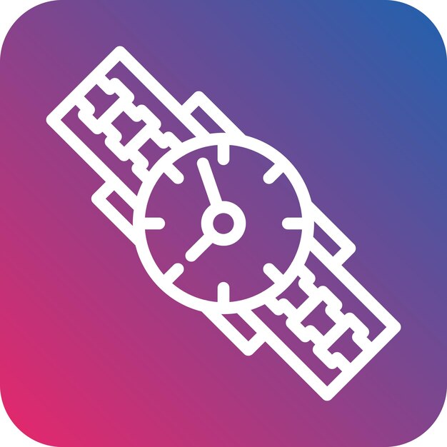 Diseño vectorial Estilo del icono del reloj de muñeca