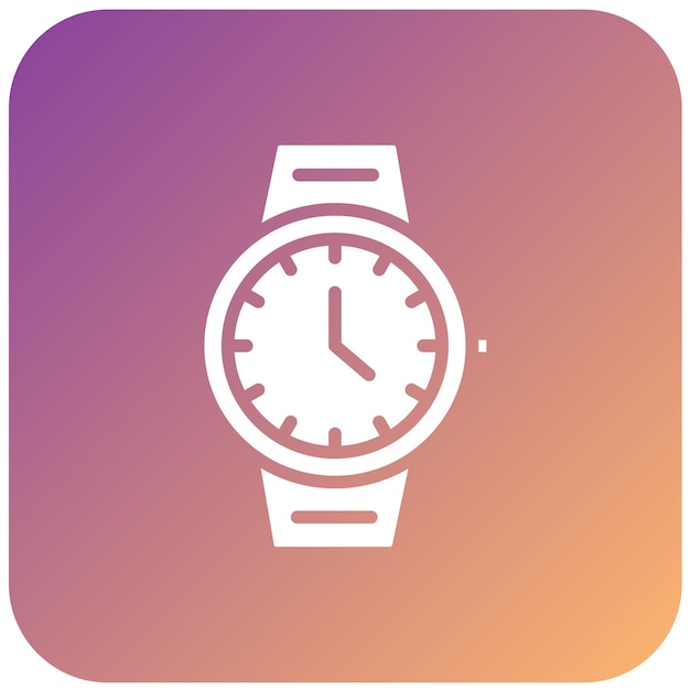 Diseño vectorial Estilo del icono del reloj de muñeca