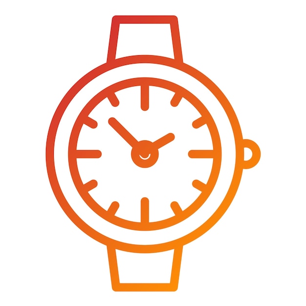 Diseño vectorial Estilo del icono del reloj de muñeca