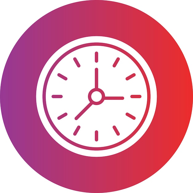 Diseño vectorial Estilo del icono del reloj de pared