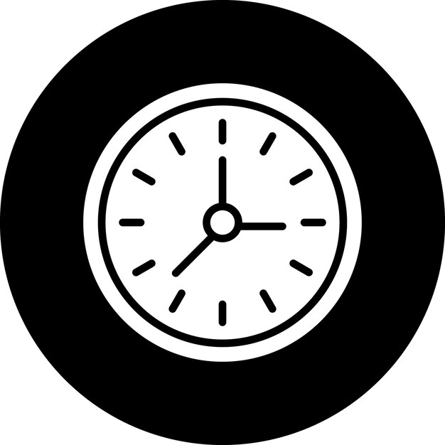 Diseño vectorial Estilo del icono del reloj de pared