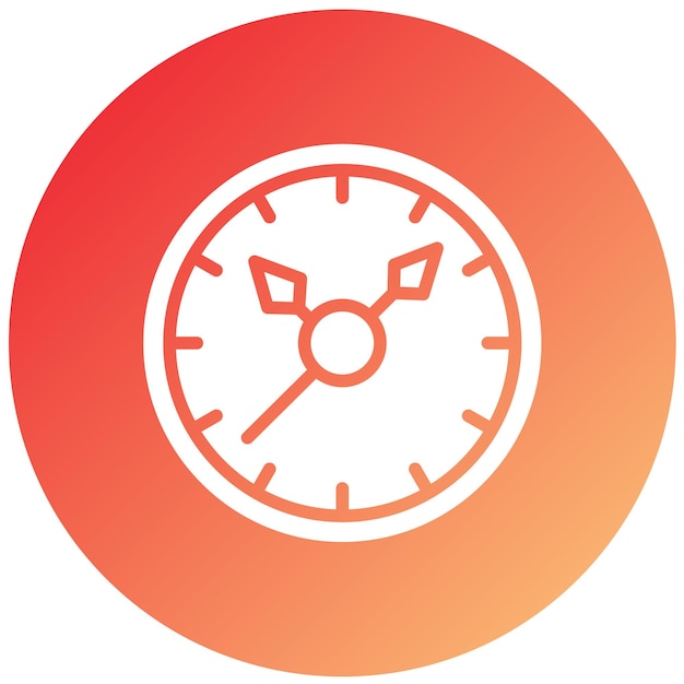 Diseño vectorial Estilo del icono del reloj de pared