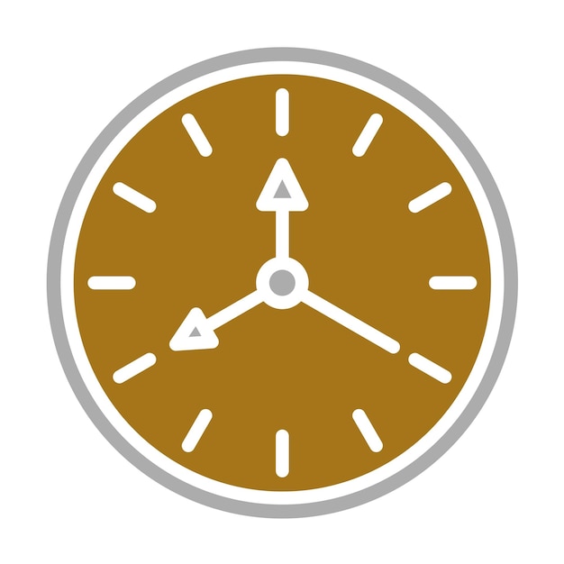 Diseño vectorial Estilo del icono del reloj de pared