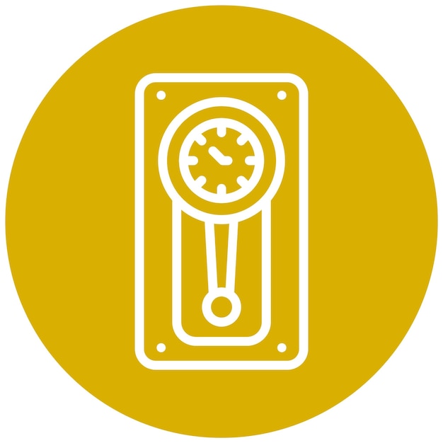 Diseño vectorial Estilo del icono del reloj de pared