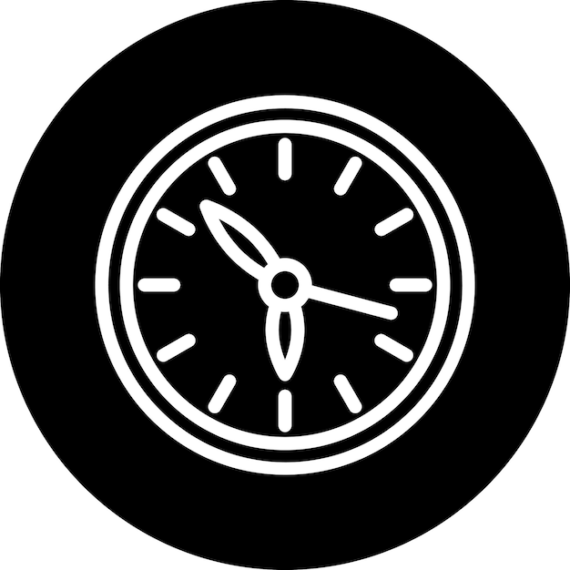 Diseño vectorial Estilo del icono del reloj