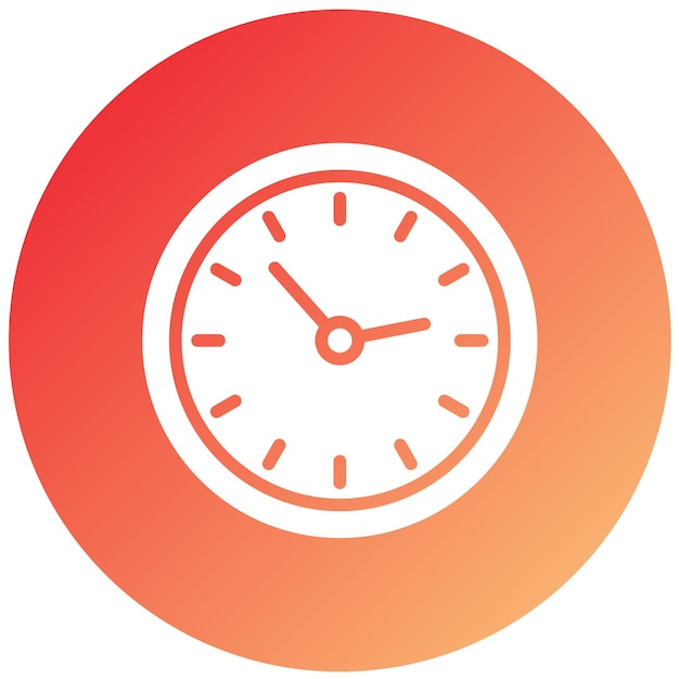 Diseño vectorial Estilo del icono del reloj