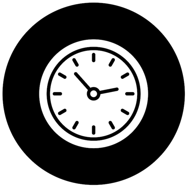 Diseño vectorial Estilo del icono del reloj