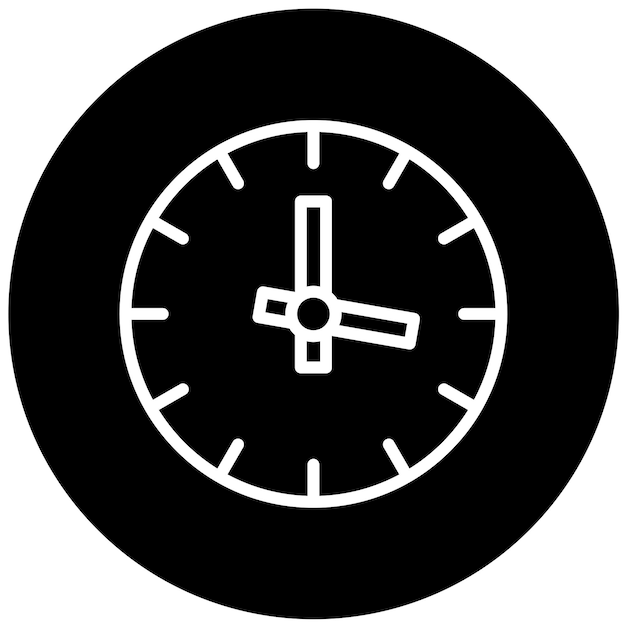 Diseño vectorial Estilo del icono del reloj