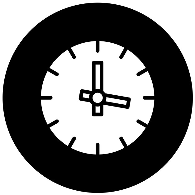 Diseño vectorial Estilo del icono del reloj