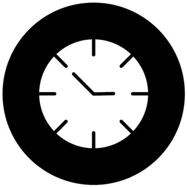 Diseño vectorial Estilo del icono del reloj