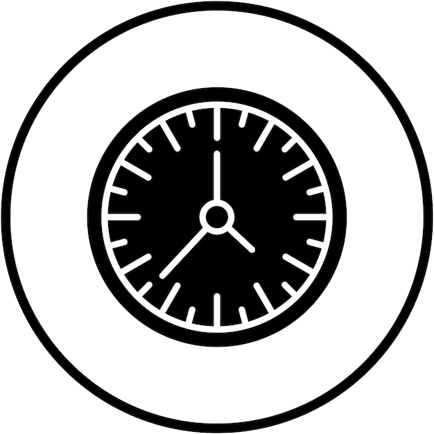 Diseño vectorial Estilo del icono del reloj
