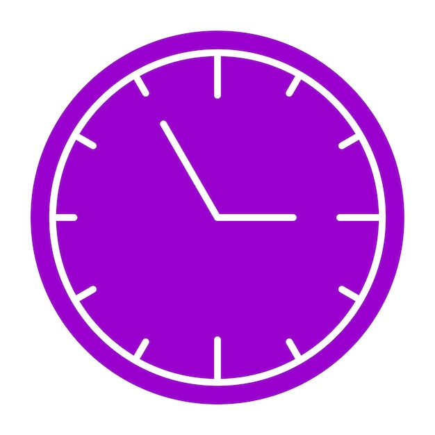 Diseño vectorial Estilo del icono del reloj