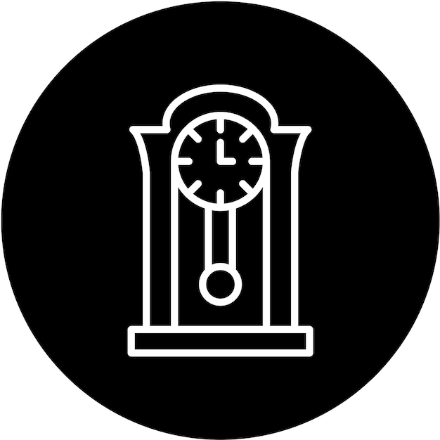 Diseño vectorial Estilo del icono del reloj
