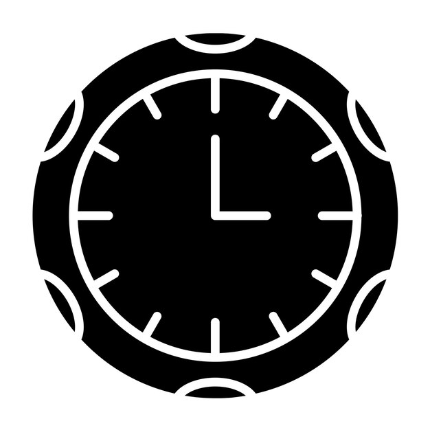 Diseño vectorial Estilo del icono del reloj
