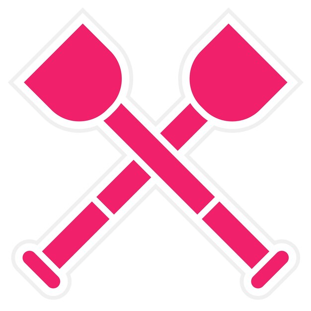 Diseño vectorial de estilo de icono de remo