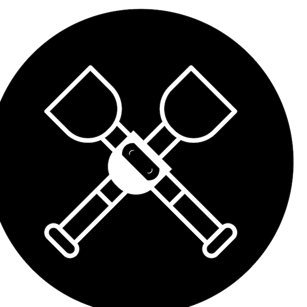 Diseño vectorial de estilo de icono de remo