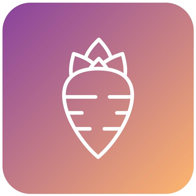Diseño vectorial Estilo de icono de remolacha