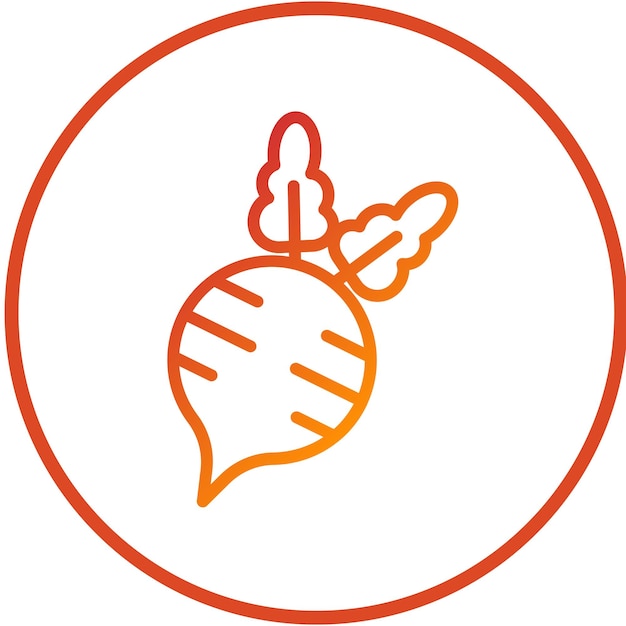 Diseño vectorial Estilo del icono de remolacha