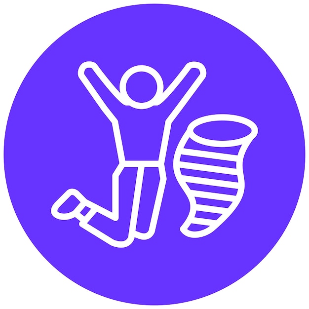 Diseño vectorial estilo de icono de remolino jubilante