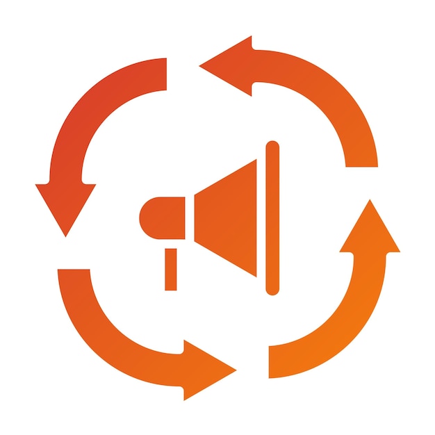 Diseño vectorial Estilo de icono de rendimiento de marketing