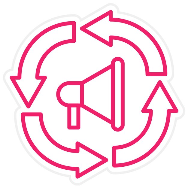 Diseño vectorial Estilo de icono de rendimiento de marketing