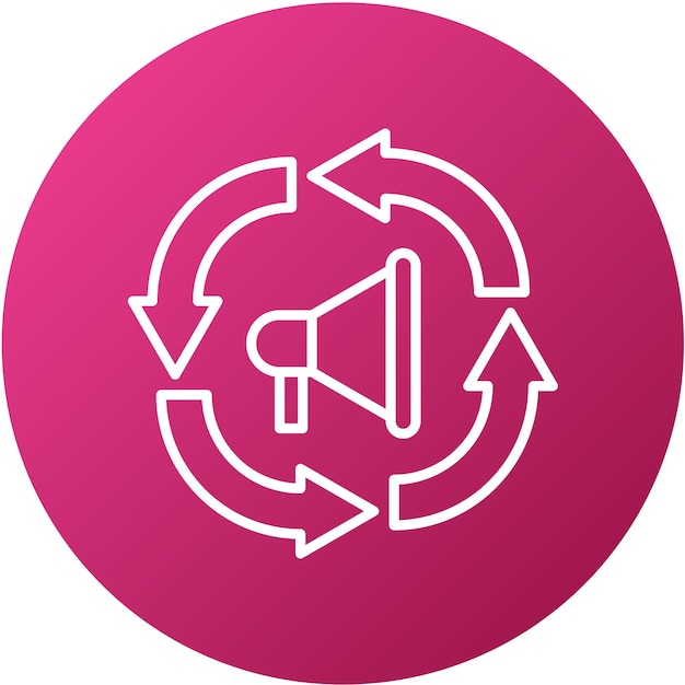 Diseño vectorial Estilo de icono de rendimiento de marketing