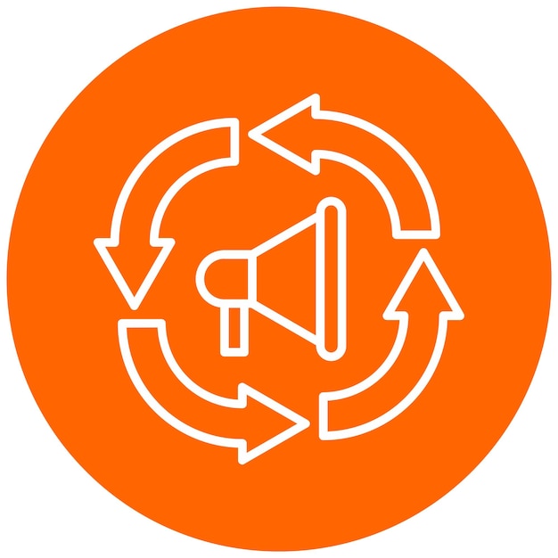 Diseño vectorial Estilo de icono de rendimiento de marketing