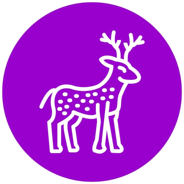 Diseño vectorial Estilo del icono del reno