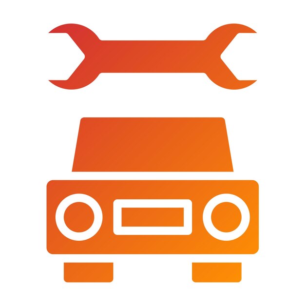 Diseño vectorial de estilo de icono de reparación de automóviles