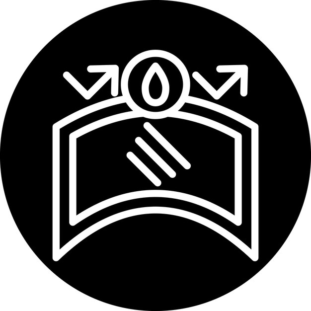 Diseño vectorial de estilo de icono repelente a la lluvia