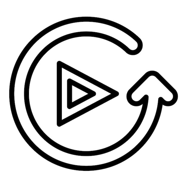 Diseño vectorial Estilo de icono de repetición